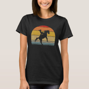 Cowgirl Bucking Bronco Rodeo Retro Wrangler Cowgir T-Shirt