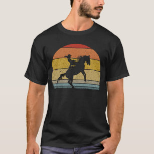 Cowgirl Bucking Bronco Rodeo Retro Wrangler T-Shirt