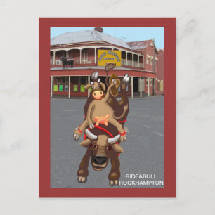Cowgirl Bullrider Postcard