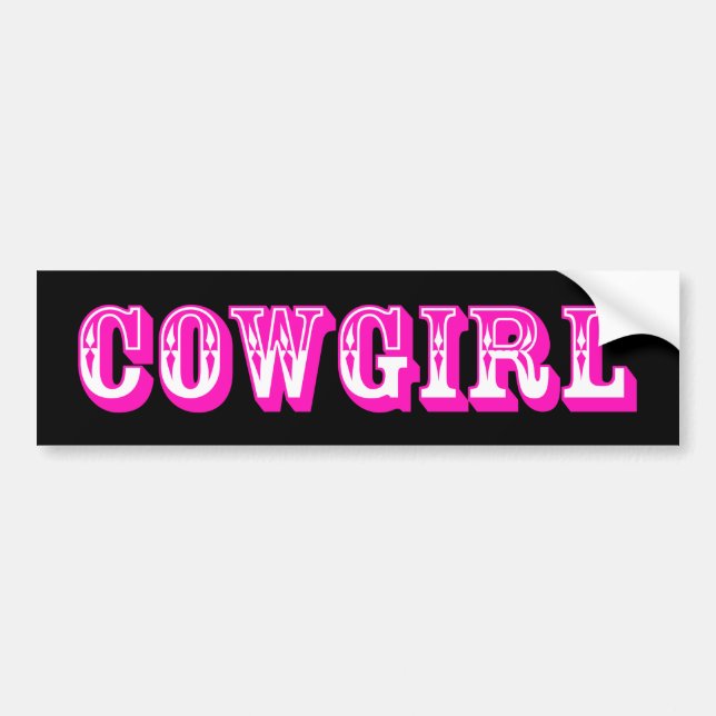 "Cowgirl" Bumper Sticker (Front)