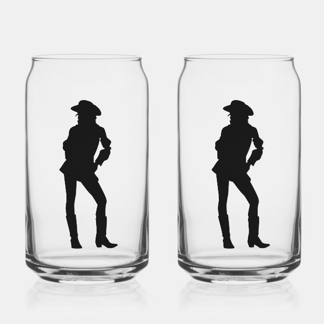 Cowgirl Can Glass (Front)