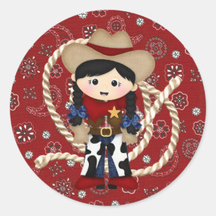 Cowgirl Classic Round Sticker