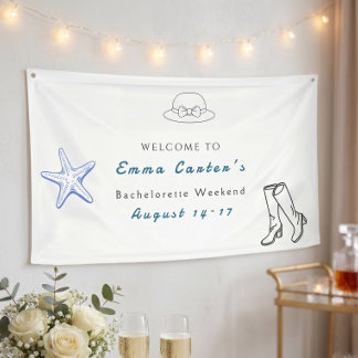 cowgirl coastal Bachelorette Week party Banner