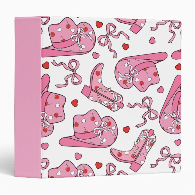 Cowgirl Coquette Pink Binder (Front/Spine)