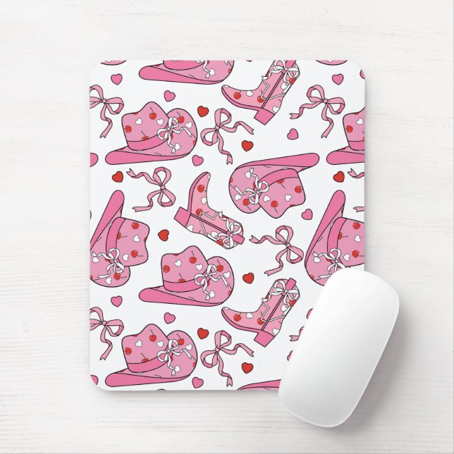 Cowgirl Coquette Pink Mouse Pad (With Mouse)