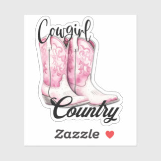 Cowgirl Country Custom-Cut Vinyl Sticker