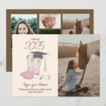 Cowgirl Country Photo Graduation Announcement