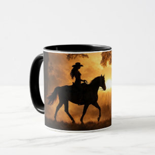 Cowgirl Country Western Horse Riding  Mug