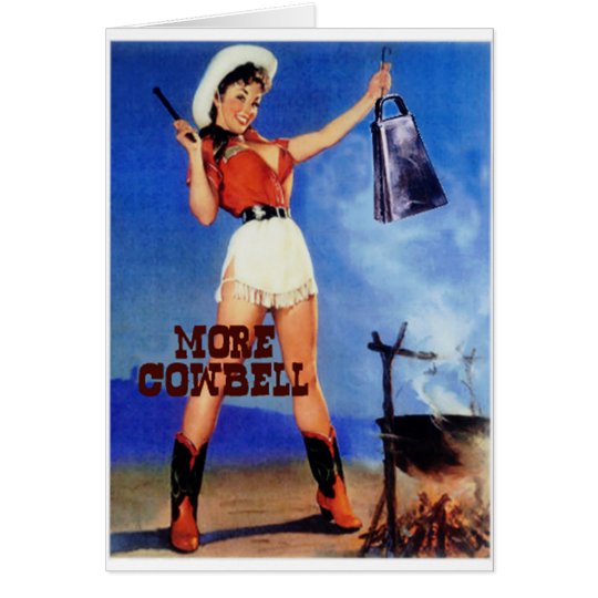 cowgirl cowbell card