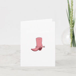 Cowgirl, cowboy boot themed card