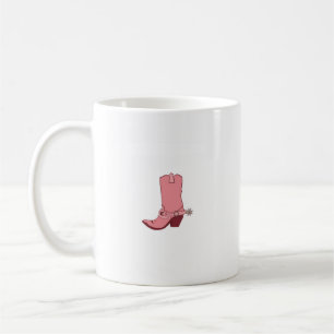 Cowgirl, cowboy boot themed card  coffee mug