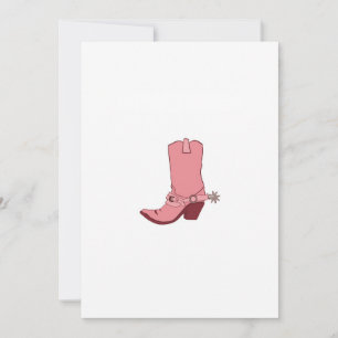 Cowgirl, cowboy boot themed invitation
