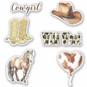 Cowgirl Cowboy Boots Hat Horse Birthday