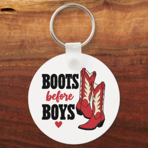 Cowgirl Cowboy Boots Western Country Line Dancing Keychain