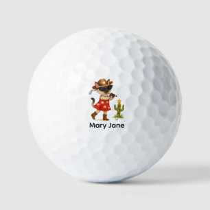 Cowgirl Cowboy Texas golfer themed Golf Balls