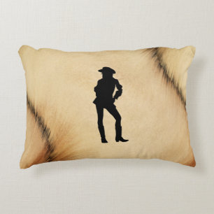 Cowgirl Cowhide Accent Pillow