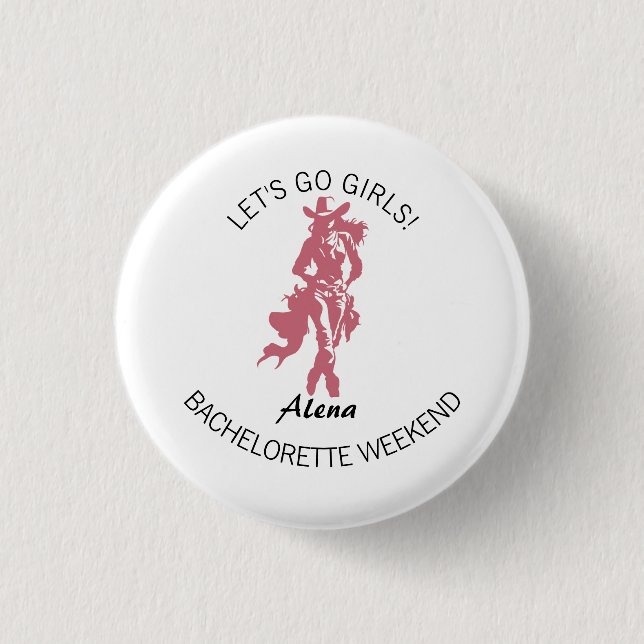Cowgirl Crew Bachelorette Bash 1 Inch Round Button (Front)