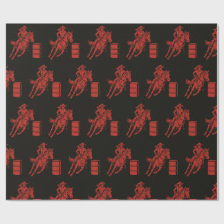 Cowgirl de course de baril - emballage cadeau