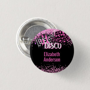 Cowgirl Disco Bachelorette Lets Go Last Ride Rodeo 1 Inch Round Button