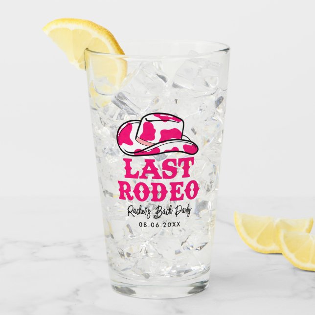Cowgirl Disco Last Rodeo Bachelorette Glass (Front Ice)