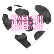 Cowgirl Disco Thank You Heart Sticker