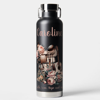 Cowgirl Dreams- Saddle, Horseshoe & Guitar Water Bottle
