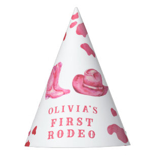 Cowgirl First Rodeo Party Hat