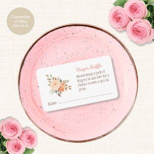 Cowgirl Floral Baby Shower Diaper Raffle Insert