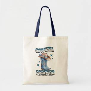 Cowgirl Forever – Western Boots & Hat Country  Tote Bag