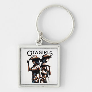 cowgirl friends keychain