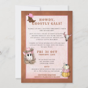 Cowgirl Halloween Party Invitation