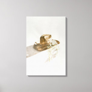 Cowgirl Hat Floral Canvas