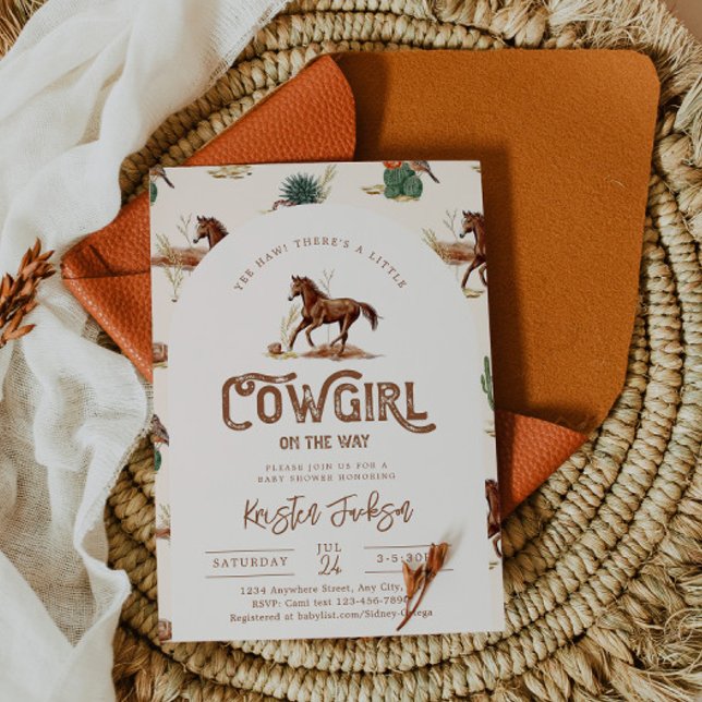 Cowgirl Horse Baby Shower Invitation (Creator Uploaded)