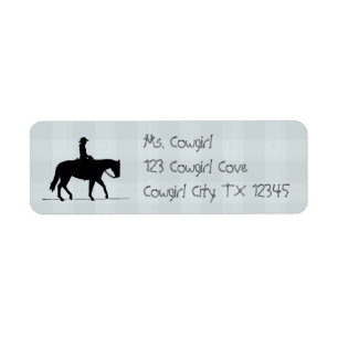 Cowgirl Horse Return Address Avery Labels