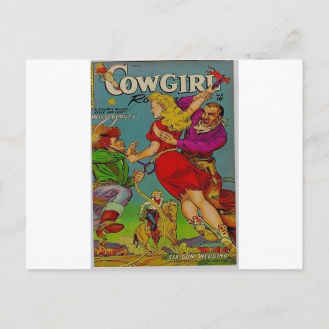 Cowgirl in a Red Dress Postcard (Front)