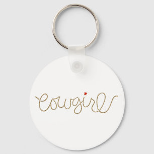 cowgirl keychain