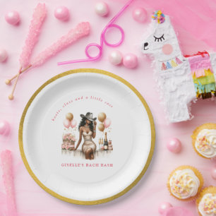 Cowgirl Last Rodeo Western Bachelorette Party Paper Plate