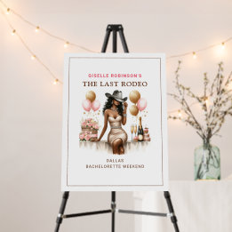Cowgirl Last Rodeo Western Wedding Sign