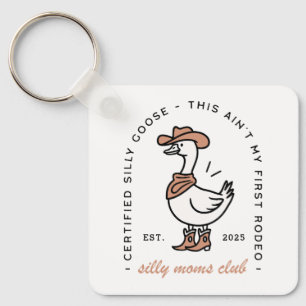 Cowgirl mom silly goose moms club country keychain