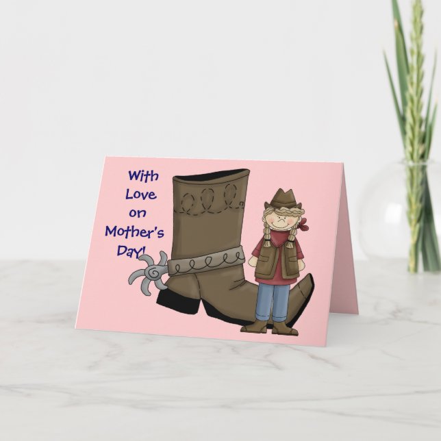 Cowgirl Mother's Day - Western Card (Front)