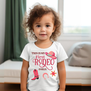 Cowgirl My 1st Rodeo Baby girl first birthday T-Shirt