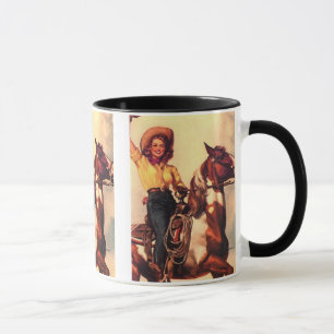Cowgirl on Her Horse Mug