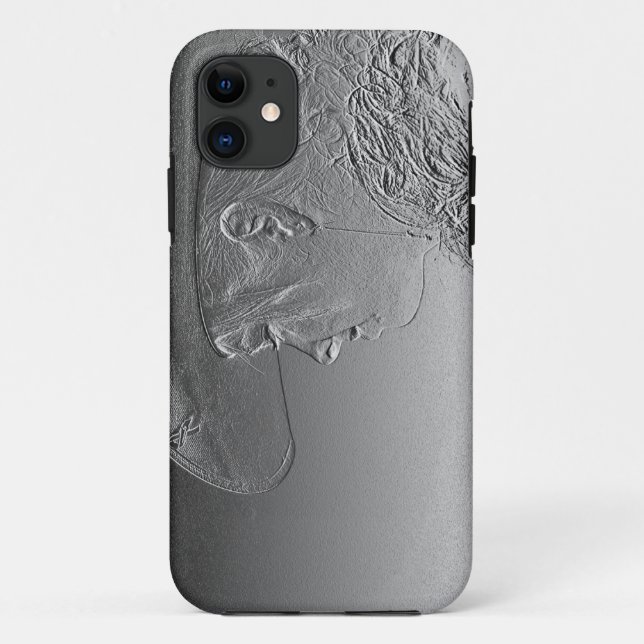 Cowgirl on silver metallic background Case-Mate iPhone case (Back)