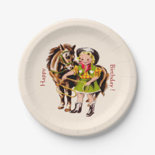 Cowgirl Party Paper Plate