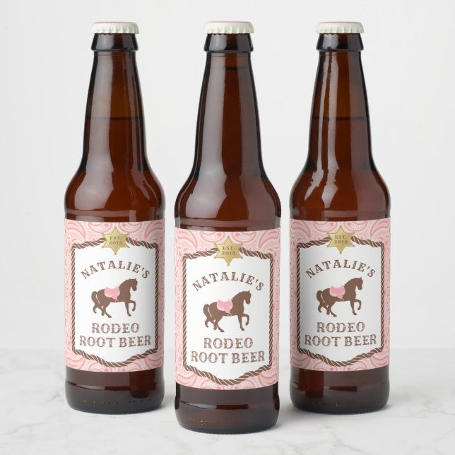 Cowgirl Party | Rodeo Root Beer Bottle Label (Bottles)