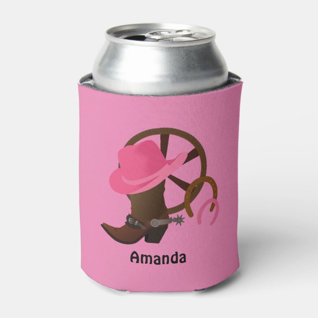 Cowgirl Personalized Can Cooler (Can Front)