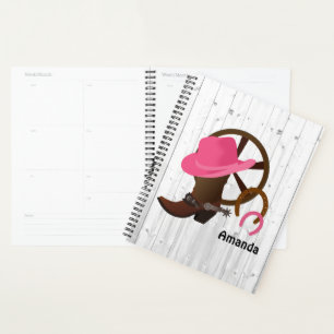 Cowgirl Personalized Rustic Planner