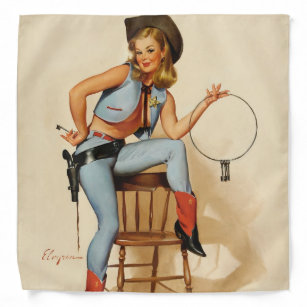 Cowgirl Pin-up Girl Bandana