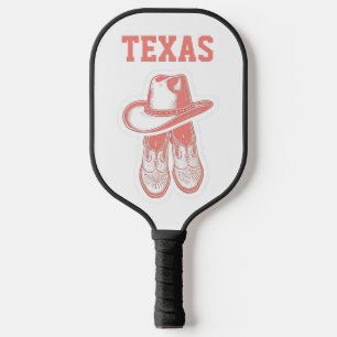 Cowgirl Pink Dallas Texas Boots Texan  Pickleball Paddle