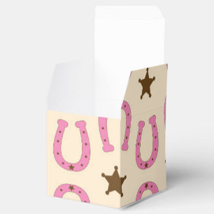 Cowgirl Pink Horseshoe Sheriff Star Country Texas Favor Box